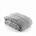 Patura cu greutati pentru o persoana Sweikett, InnovaGoods, 7 kg, 120 x 180 cm, poliester/perle de sticla, gri