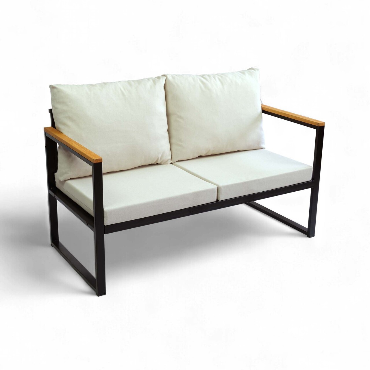 Canapea de gradina cu 2 locuri, Hanah Home, CPT5542-130, 130x75x62 cm, Bej - view 2