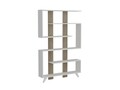 Biblioteca Rain, Woody Fashion, 120x20x162 cm, alb/maro