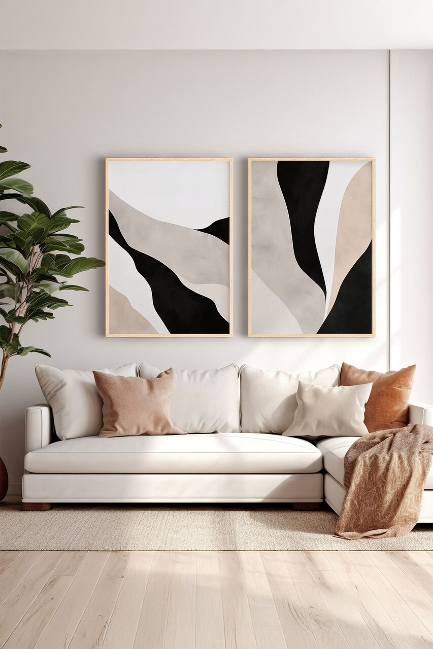 Set 2 tablouri decorative Ersy2Lımodel42-Ahsap Vopsea: 100% MDF (grosime: 27 mm) Multicolor