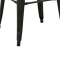 Scaun de bar Utopia, Pakoworld, 42x42x76 cm, metal, negru mat