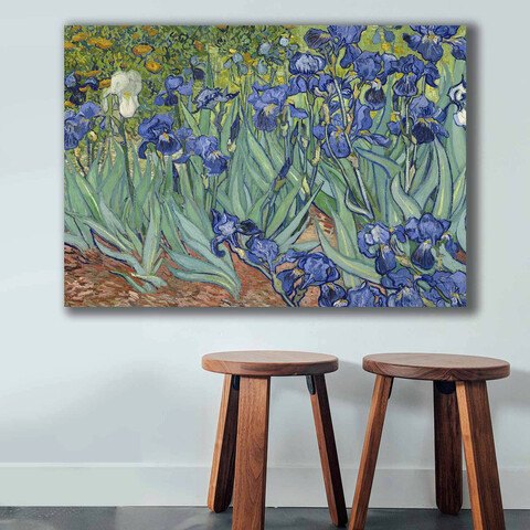 Tablou decorativ, 70100VANGOGH035, Canvas, Lemn, Multicolor