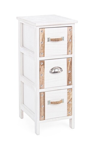 Comoda Romance, Bizzotto, 26 x 32 x 63 cm, lemn de paulownia