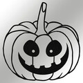Decoratiune de perete, Halloween 6, Metal, Dimensiune: 52 x 51 cm, Negru