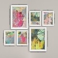 Set 6 tablouri decorative, SET_118, Lulu, 24x29 cm/24x44 cm, plastic