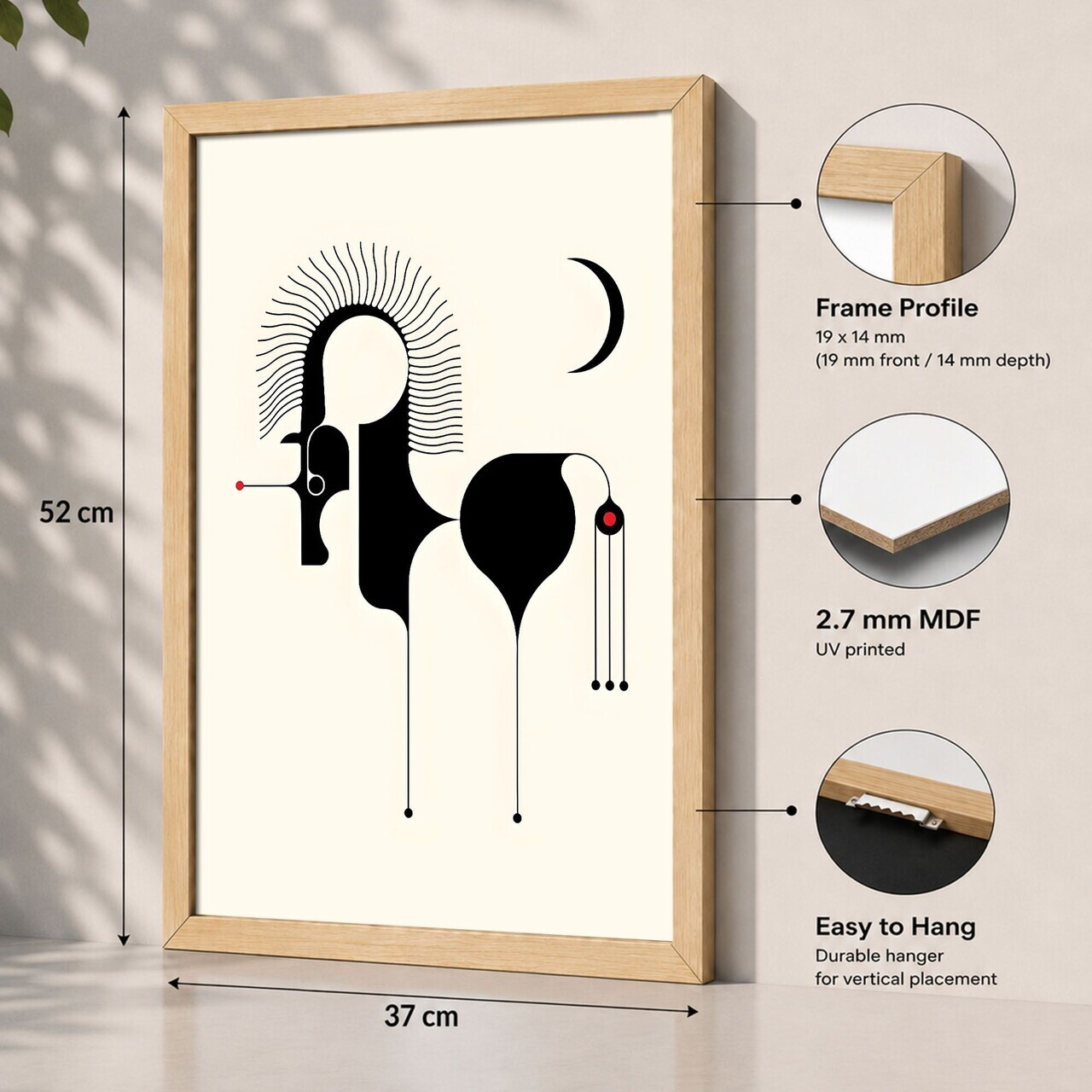 Tablou decorativ, 3752AACT-022, Fundal: 100% MDF (Grosime: 2,7 mm) Vopsire: Imprimare UV, Multicolor — imaginea 2
