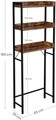 Raft de depozitare peste toaleta, Vasagle, 63 x 25 x 165 cm, PAL/otel, maro rustic/negru