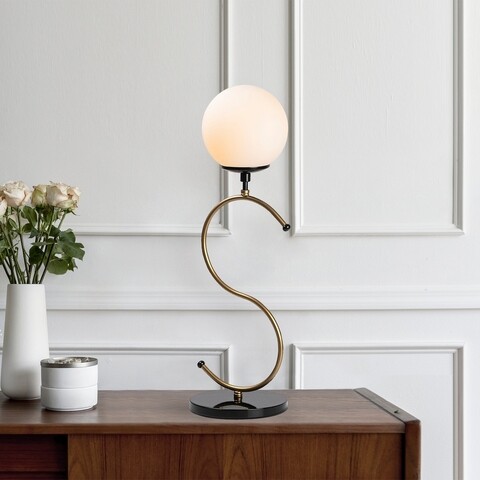 Lampa de masa, royal - 13041, fulgor, 18 x 19 x 57 cm, 1 x e14, 40w, negru