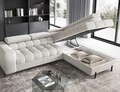 Coltar extensibil dreapta 5 locuri ELTAP, RT-01AMO, Ferucce, 276x200x93 cm, lemn/poliester, alb