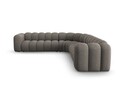 Coltar simetric modular 5 locuri, Lupine-140, Micadoni Home, 309x309x70 cm, tesatura chenille din poliester, gri