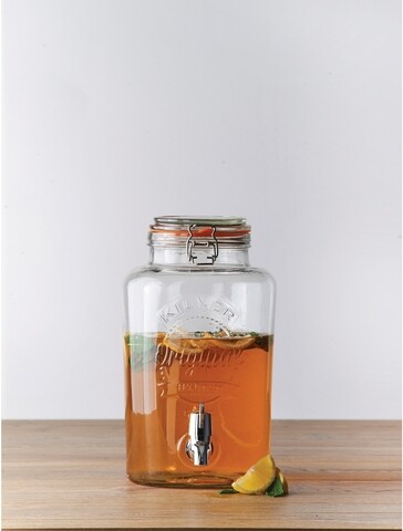 Dispenser pentru bauturi, kilner, alegria, 5 l, sticla, transparent