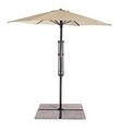 Umbrela pentru gradina / terasa, Sorrento, Bizzotto, Ø 300 cm, stalp Ø 48 mm, otel/poliester, natural