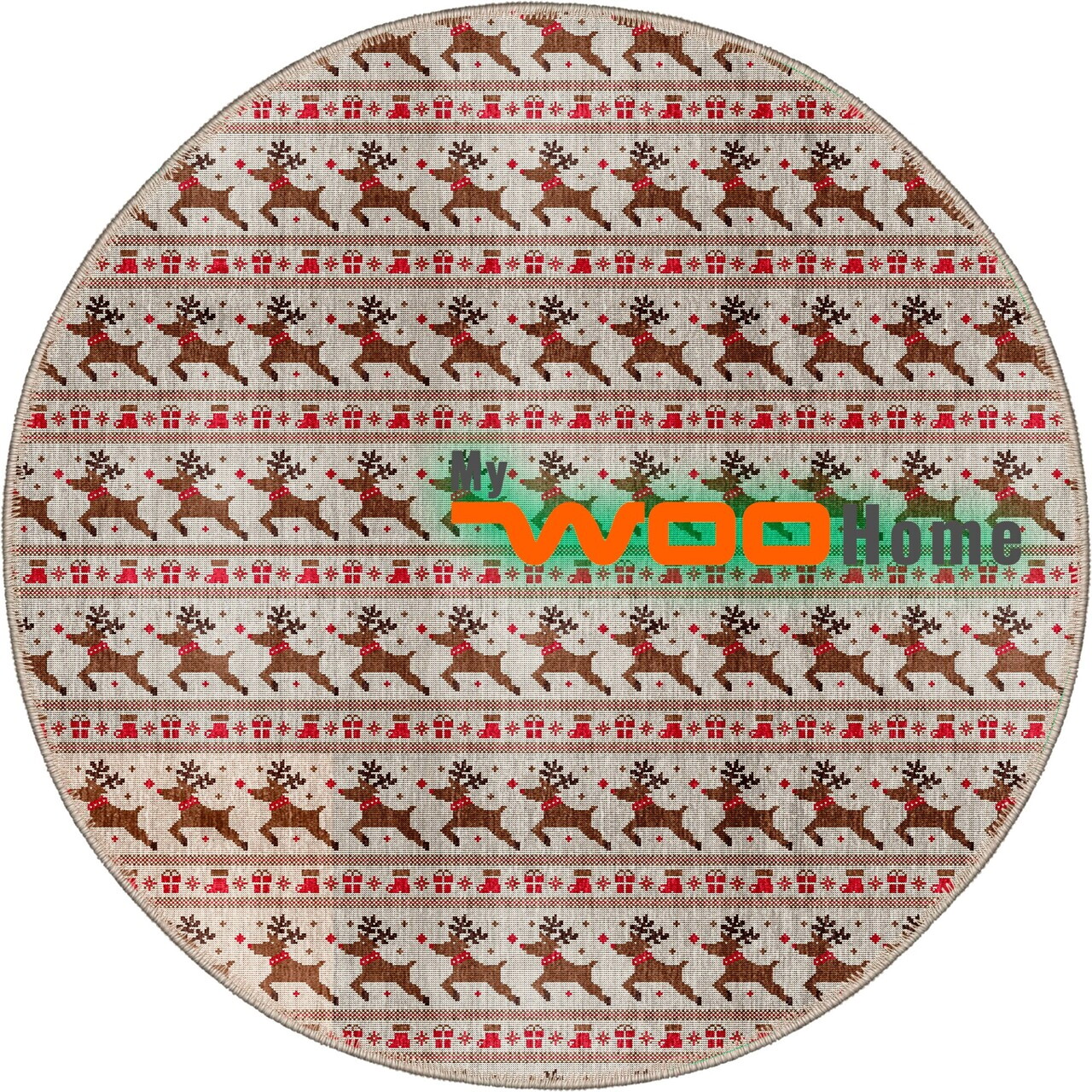 Covor, Woobtny0326, 100x100 cm, Multicolor — imaginea 4
