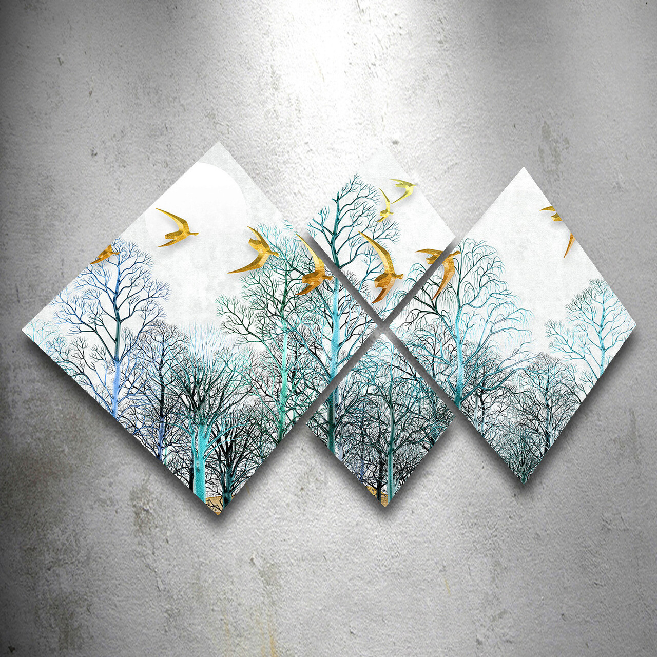 Set 4 tablouri decorative, 4MDF1715299114, MDF, Imprimat UV, Multicolor - 1 | YEO
