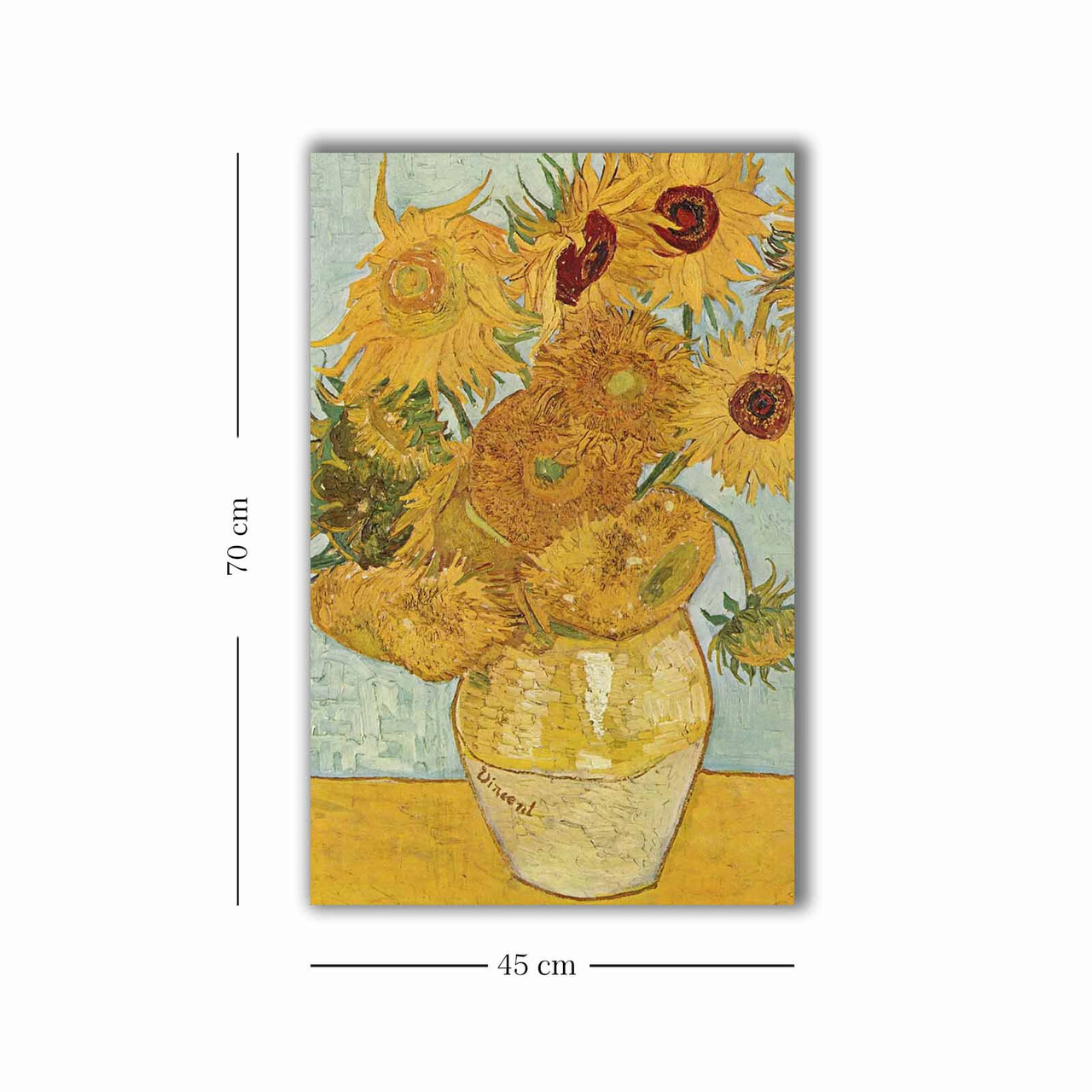 Tablou decorativ, 4570VANGOGH003, Canvas, Lemn, Multicolor