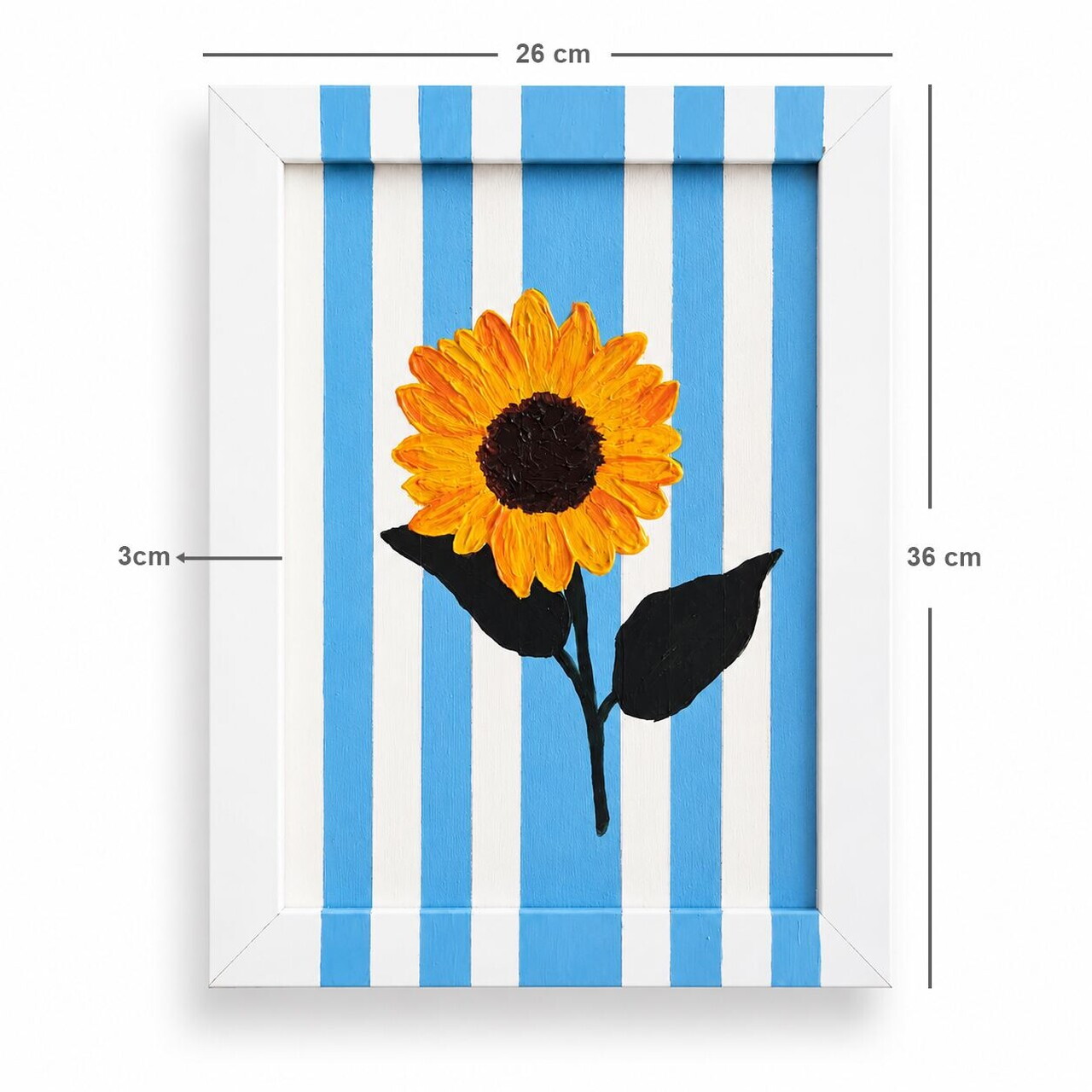 Tablou decorativ, YBC11866, Canvas, Rama din lemn (grosime 3 cm), Multicolor — imaginea 4