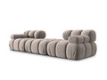 Canapea modulara 3 locuri, Bellis-51, Micadoni Home, 188x188x70 cm, catifea, cappuccino