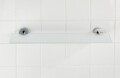 Polita din sticla Capri, Wenko, 60 x 14.5 x 6 cm, inox/sticla, argintiu/alb