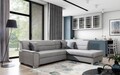 Coltar extensibil dreapta 4 locuri ELTAP, BR19, Bergen, 247x214x83 cm, lemn/poliester, gri deschis