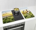Set 2 protectii pentru aragaz Maximex, Lighthouse, 52x30 cm, sticla, multicolor