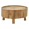 Masuta de cafea Darian, Pakoworld, 90x90x45 cm, lemn de mango, natural