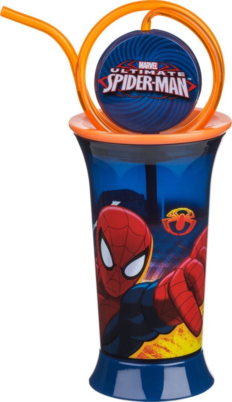 Recipient Apa Spiderman, Marvel, 300 Ml, Plastic, Albastru