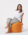 Taburet puf, Square Pouf, Ferndale, 45x45 cm, poliester impermeabil, portocaliu
