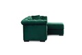 Coltar extensibil cu lada si sezlong dreapta, Chester One, L.247 l.171 H.74, stofa, Velvet Louvre Green