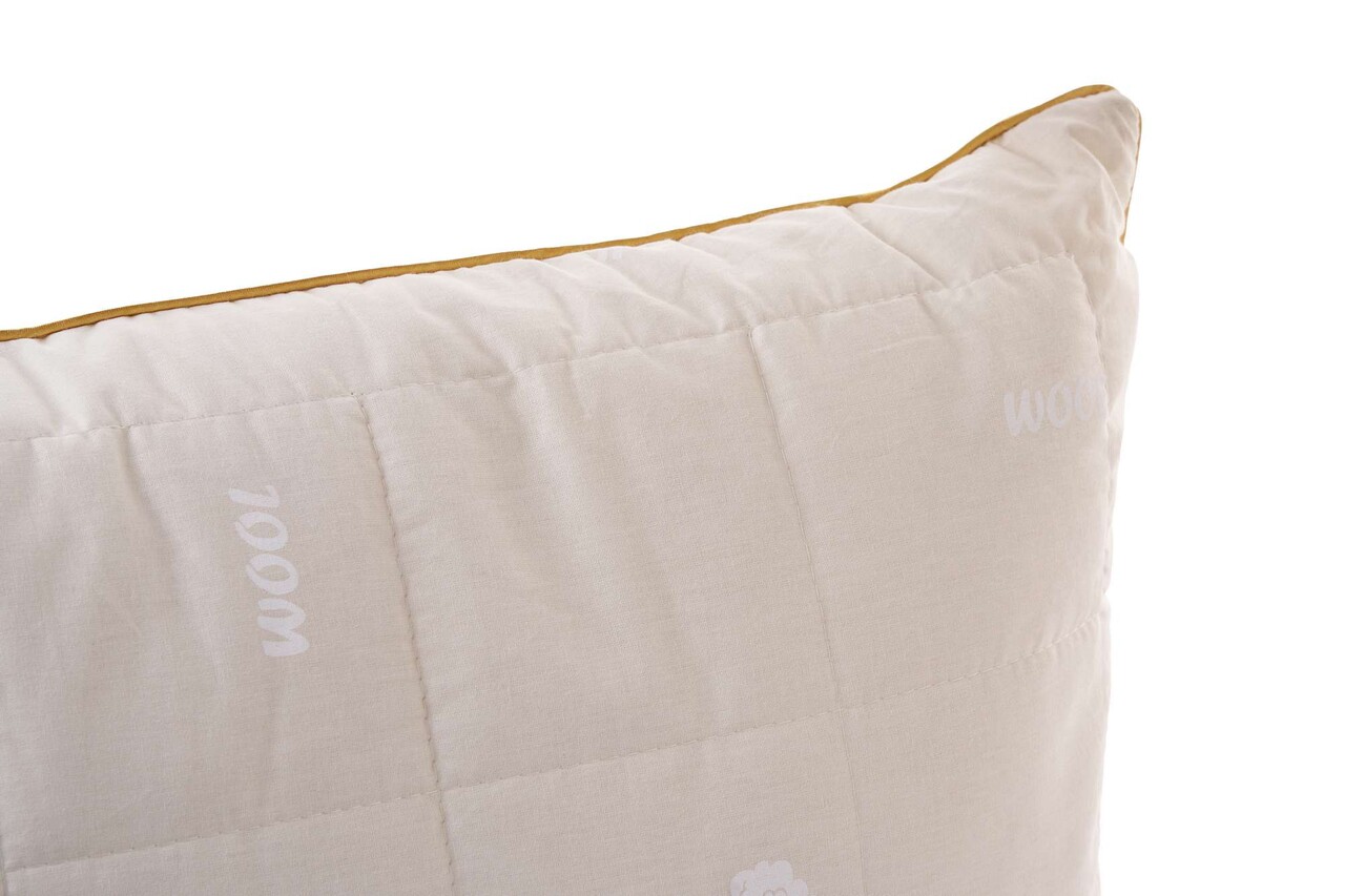 Perna decorativa, L'essentiel Maison, Wool, 50% BUMBAC %50 LÂNĂ, Alb