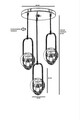 Lustra, Stala, 846STL2889, Metal, Alb / Cupru