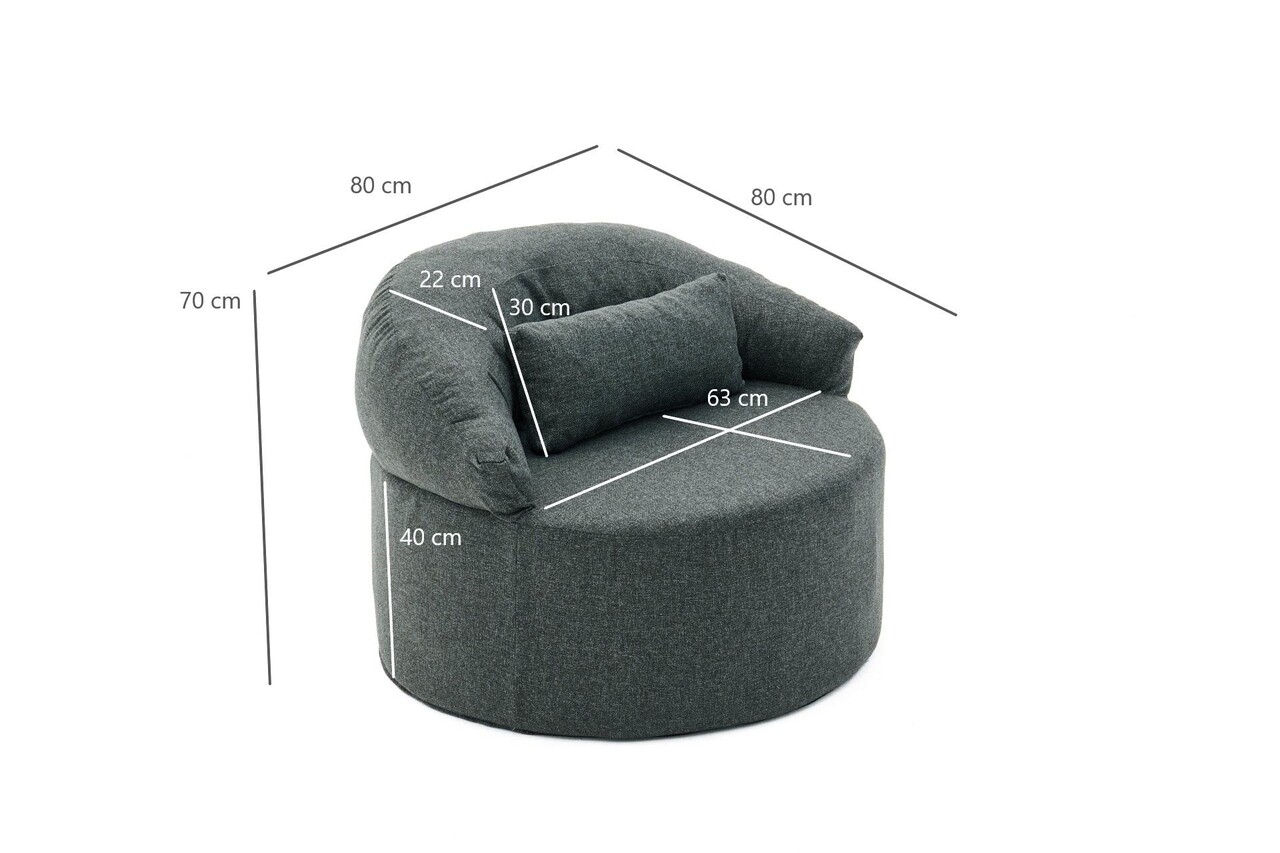 Fotoliu, Atelier del Sofa, 825BLC4727, Poliester, Antracit - view 5