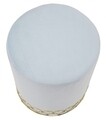 Taburet Ring, Mauro Ferretti, 35 x 42 cm, lemn de pin/fier/poliester, albastru deschis
