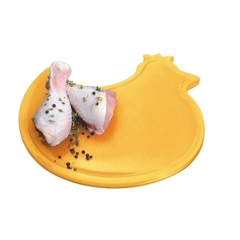 Tocator in forma de pui, Casar, 0.8 x 23 x 28 cm, plastic, portocaliu