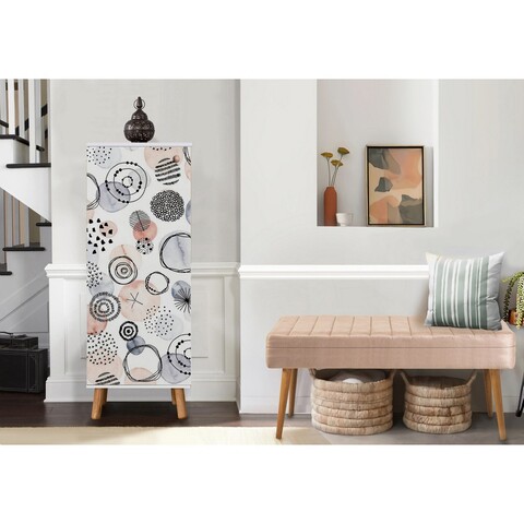 Set de mobilier pentru hol, Hanah Home, Vegas White, Alb / Piatra