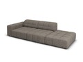 Canapea 3 locuri cotiera dreapta, Jennifer-140, Micadoni Home, 262x102x70 cm, tesatura chenille din poliester, gri