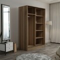 Dulap pentru haine, Minerva, Kale White Oak, 120x190x60 cm, PAL, Alb / Stejar