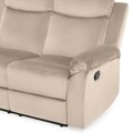 Canapea cu 2 locuri si 2 reclinere manuale, Louis XL, L.141 l.95 H.102, stofa, bej