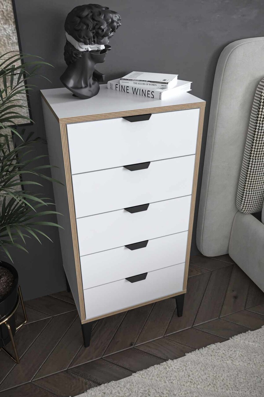 Dulap, Hanah Home, Arden, 50x105x40 cm, Alb - imagine 3