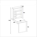 Birou cu raft de perete Sedir, Arnetti, 59x90x74 cm, PAL, antracit