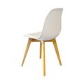 Set scaune 2 piese, Hanah Home, SND3015-2BYZ, CARPEN, Alb / Stejar