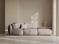 Canapea modulara 3 locuri cotiera dreapta, Chris-259, Micadoni Home, 315x100x80 cm, tesatura structurata chenille, bej sand