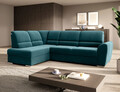 Coltar extensibil stanga 3 locuri ELTAP, LT-39LU, Siber, 270x186x93 cm, lemn/poliester, verde