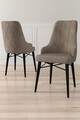 Set scaune 4 piese, Charlotte, Neta, Cappuccino / Negru
