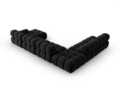 Coltar panoramic modular stanga 7 locuri, Bellis-51, Micadoni Home, 376x282x70 cm, catifea, negru