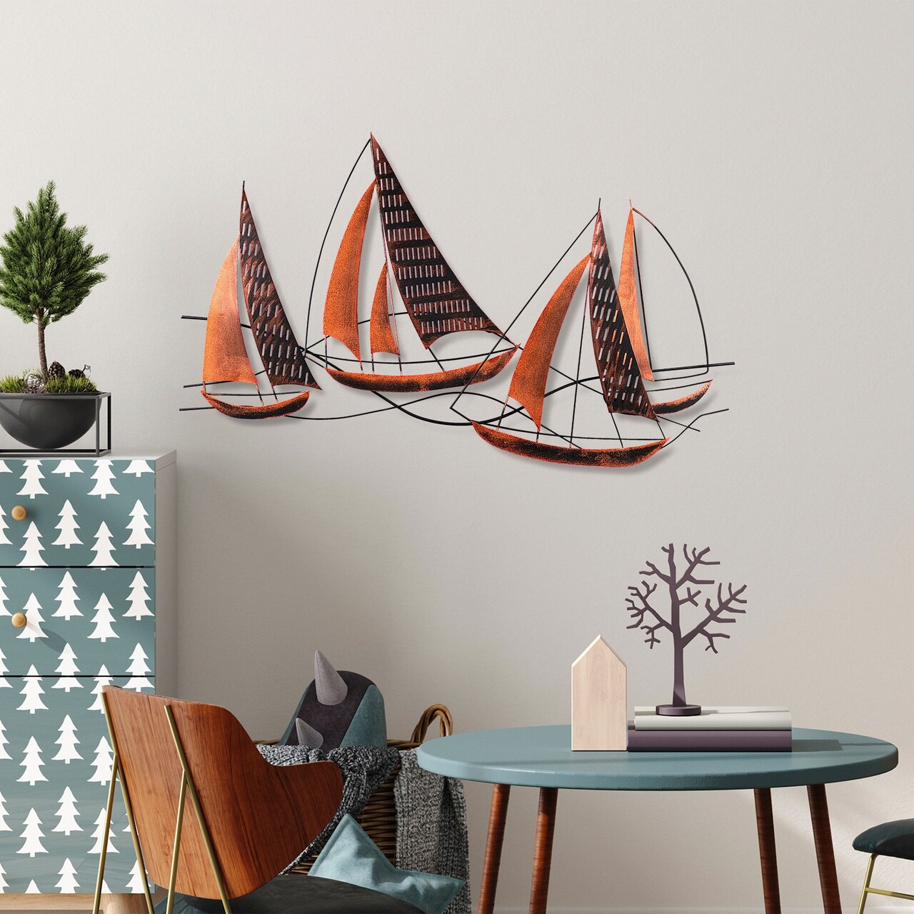 Decoratiune de perete, Barbaros 3, Dimensiuni: 125 x 74 x 4 cm, Multicolor - view 3