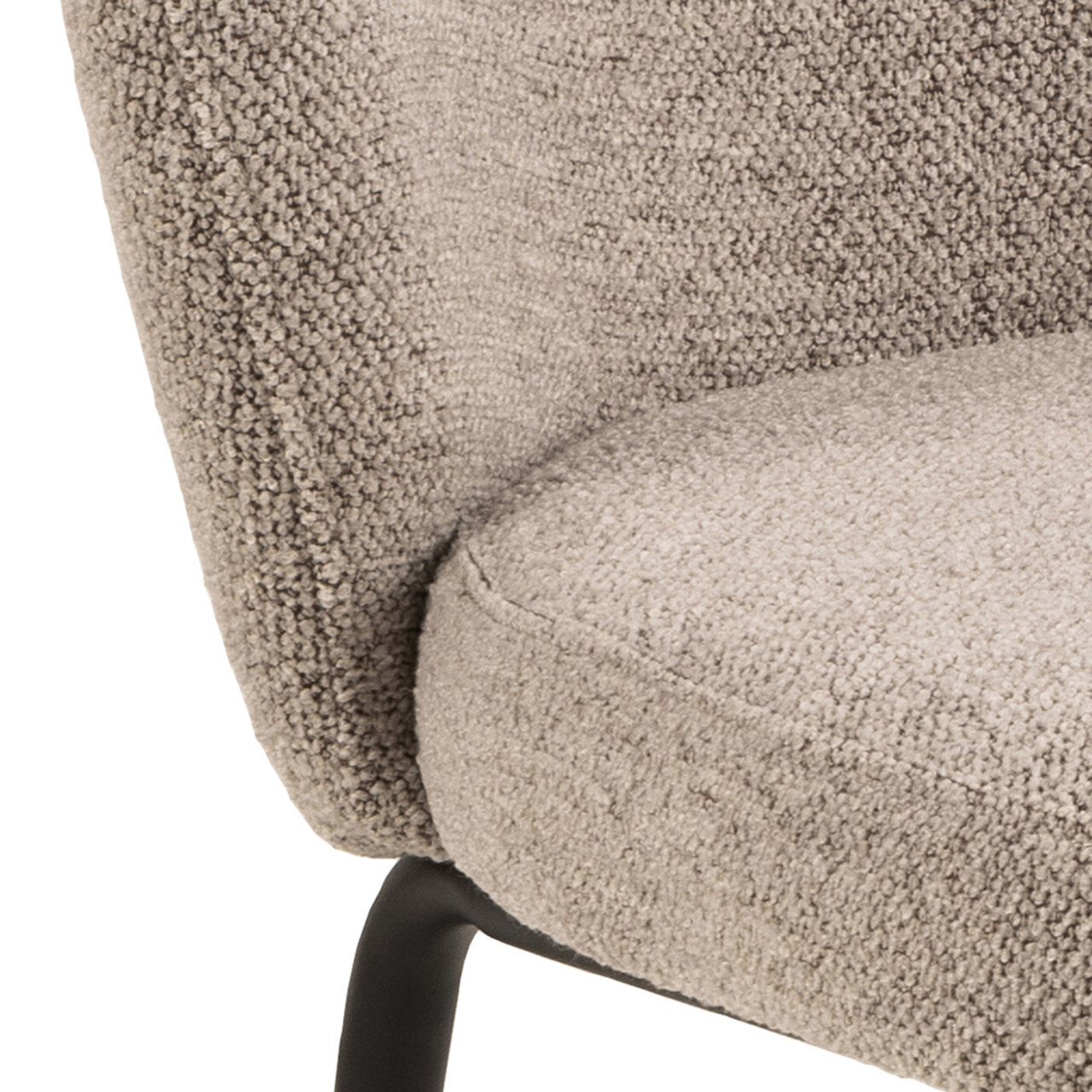 Scaun Patricia, Actona, 52x57.5x82 cm, tesatura Boucle/otel, bej - view 2