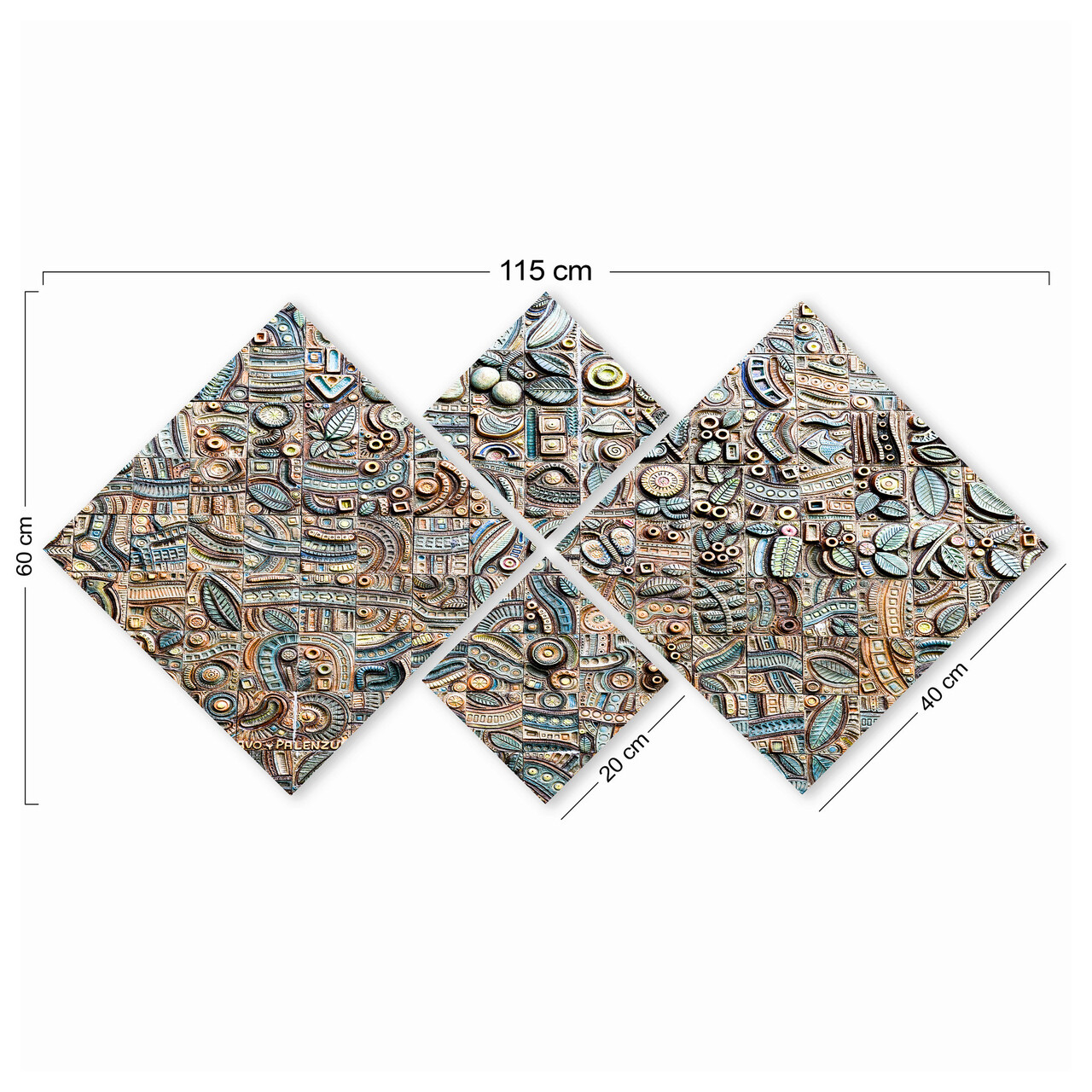 Set 4 tablouri decorative, 4MDF390474070, MDF, Imprimat UV, Multicolor