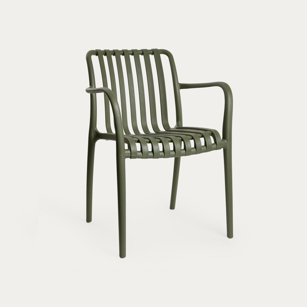 Scaun pentru gradina Valoro, Homla, 54.50x58.50x81 cm, plastic, verde inchis - view 5