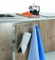 Suport prosoape pentru dulap Galileo, Metaltex, 30 cm, inox/invelis Polytherm, argintiu