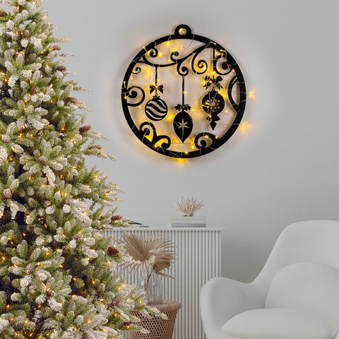 Decoratiune de luminoasa XMASBLACK-028, Tanelorn, 60×64 cm, metal, negru Decoratiuni si ornamente